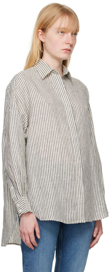 Košeľa rag & bone Ryan Striped Linen Shirt Biela | WAW24PA0173817, 1