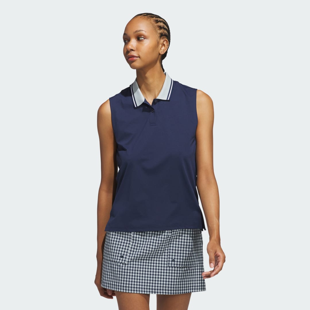 Tielko adidas Performance Beyond Twistknit Sleeveless Polo Shirt Navy | JC9251, 0