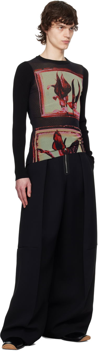 Sveter Jean Paul Gaultier Jean Paul Gaultier Flowers Cadres Long Sleeve T-Shirt Čierna | 25/33-F-TO259-T579-002142, 3