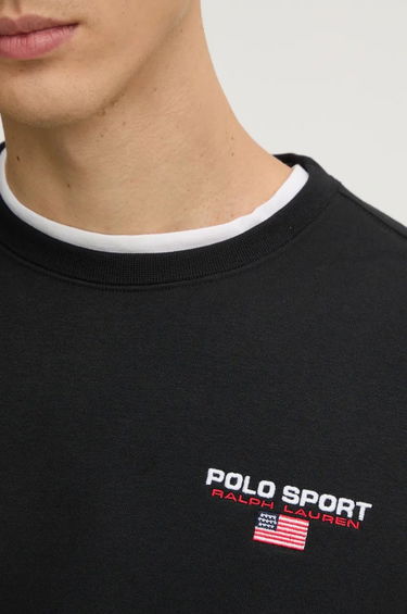 Tričko Polo by Ralph Lauren Black Sweatshirt with Small Logo Čierna | 710949929, 4