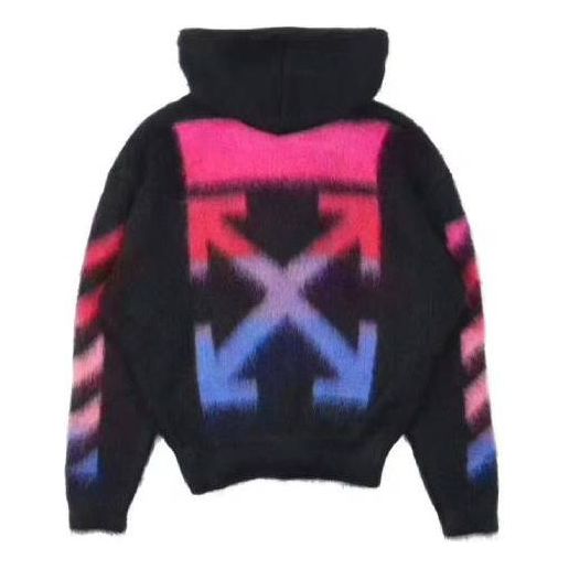 Mikina Off-White Hooded Zipper Knit Čierna | OMHA073E19B020241088