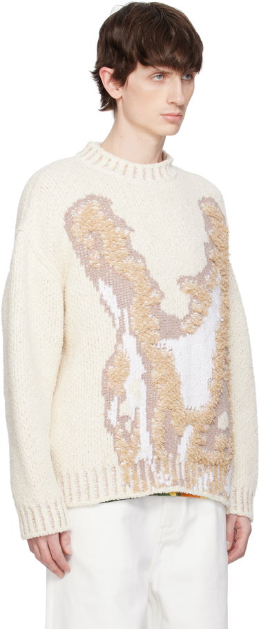 Sveter Lacoste Lacoste Lassie Crewneck Sweater Biela | AH6772, 1