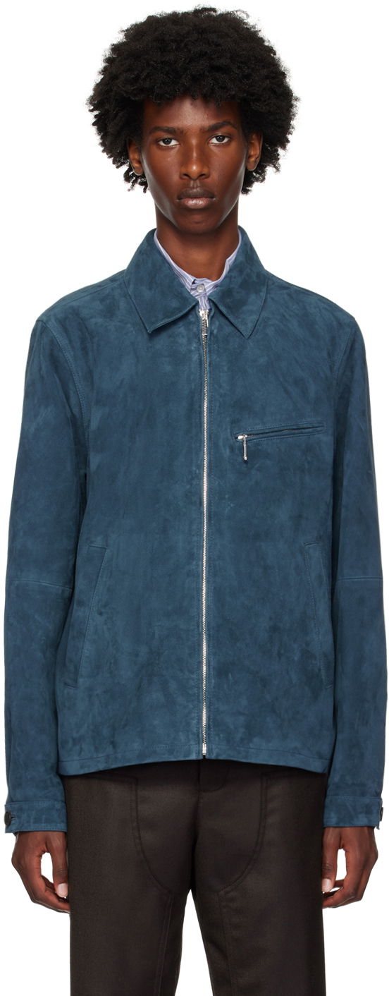 Bunda Paul Smith PS Paul Smith Zip Suede Jacket Modrá | M2R-022ZL-N21985-76, 0