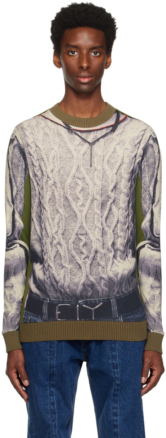 Tričko Y/PROJECT Long Sleeve T-Shirt Zelené | YPJPGTS7-S24, 0