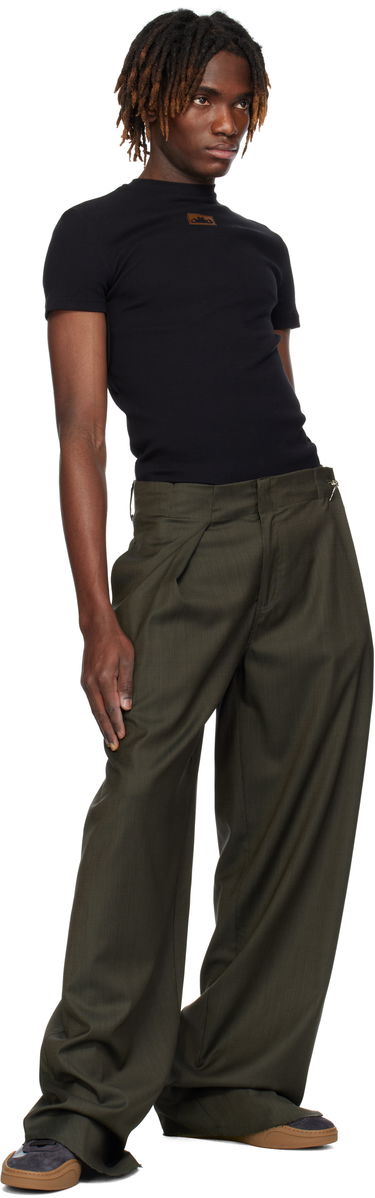 Nohavice Serapis Serapis Jewel Rudder Wide-Leg Trousers Zelené | SS25_RP_1, 3