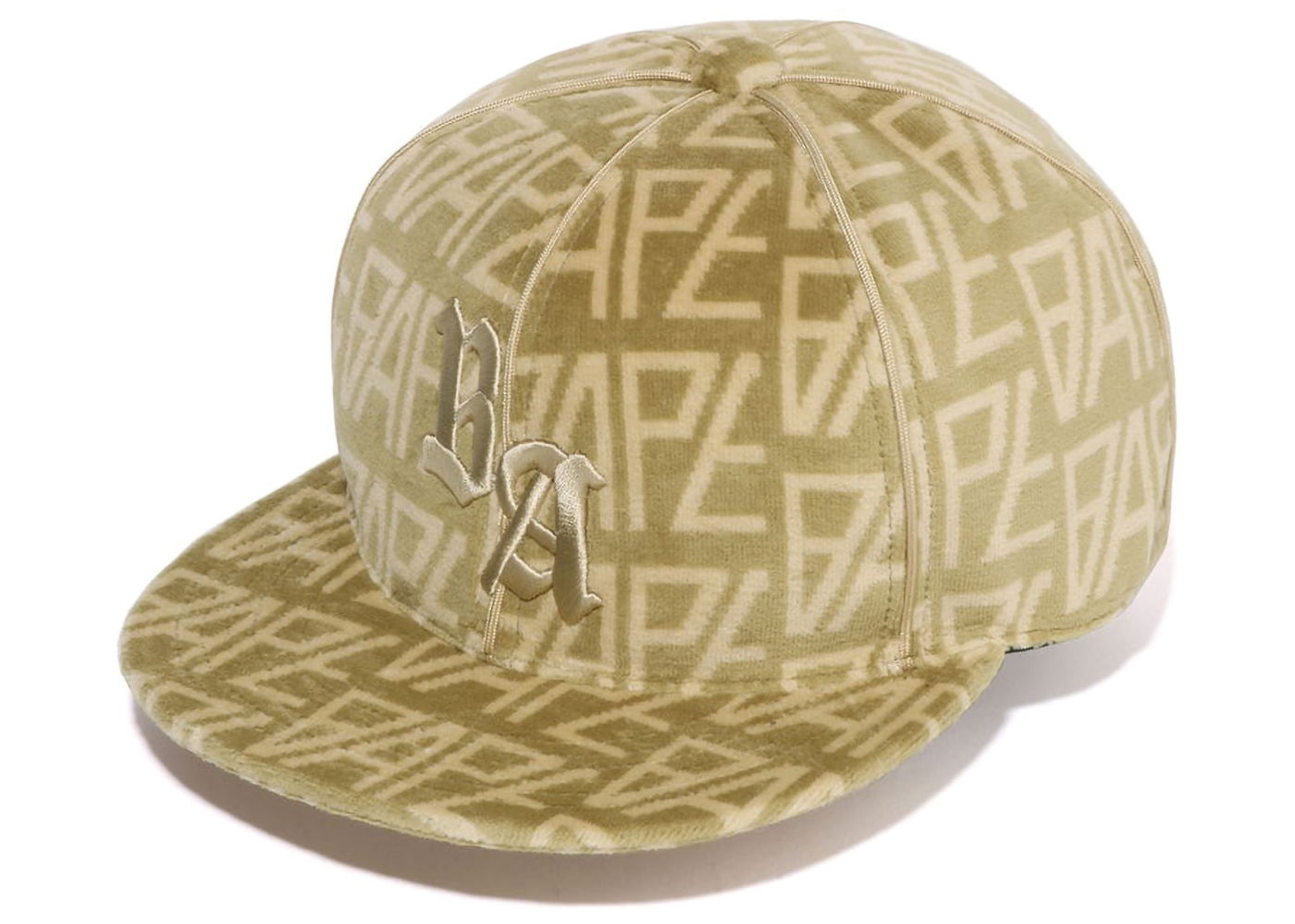 Šiltovka BAPE Logo Monogram Velour Cap Béžová | 1J30-180-009, 0