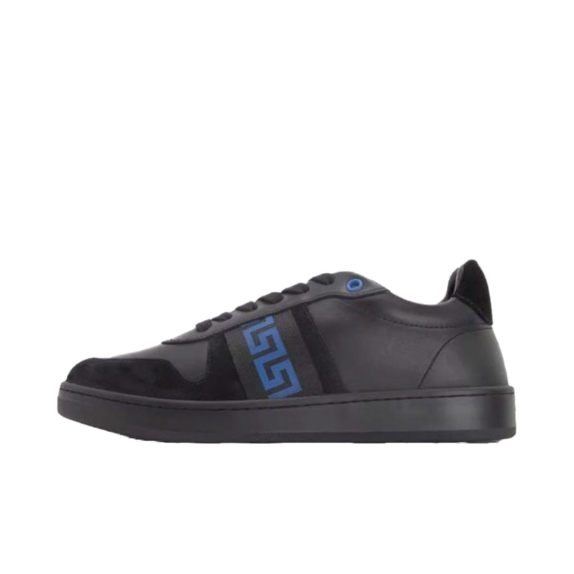 Tenisky a topánky Versace Leather Low Top Sneaker Black Blue Čierna | 1011938 1A08931 2BB60
