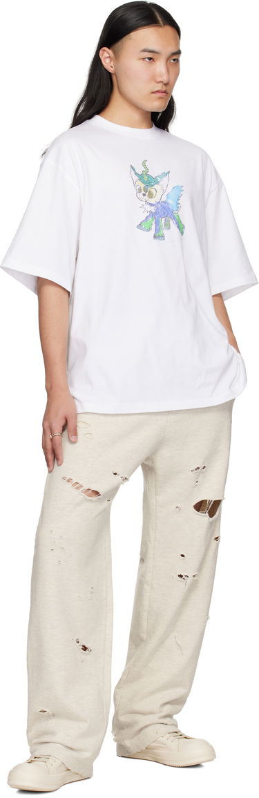 Tepláky We11done We11done Destroyed Jersey Jogger Sweatpants Béžová | WD-TA0-25-726-U-MG, 3