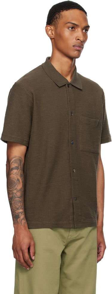 Košeľa NORSE PROJECTS Norse Projects Gustav Crochet Jersey Shirt Béžová | N01-0683, 4