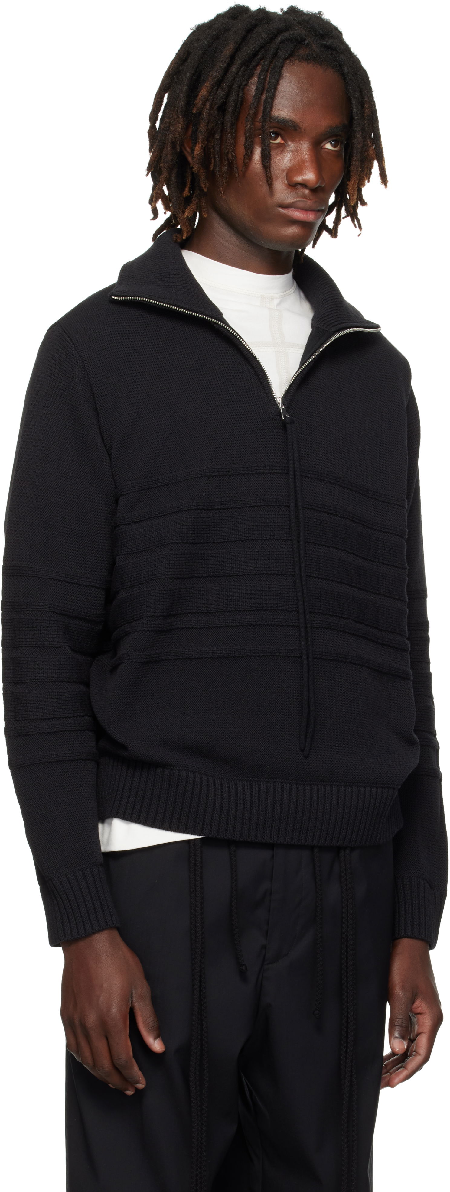 Polo tričko Craig Green Craig Green Tape Knit Polo Čierna | CGAW25CKNJU61, 1
