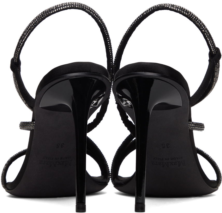 Tenisky a topánky Max Mara Rhinestone Slingback Heeled Sandals Čierna | 2345262133600 MM84104, 1