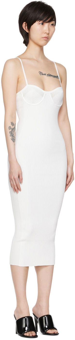Šaty Helmut Lang Helmut Lang Bra Midi Dress Biela | M04HW702, 1