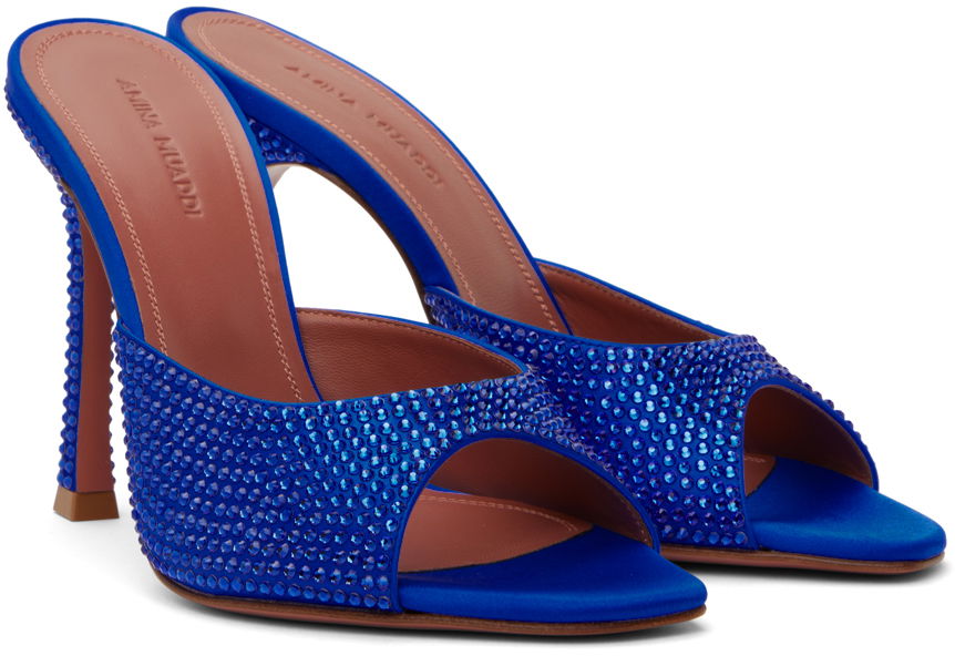 Amina Muaddi Alexa Crystal Slipper 105 Heeled Sandals