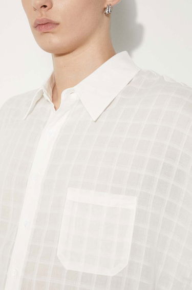 Košeľa Stampd STAMPD Cropped Oversized Buttondown Shirt Biela | SLA.M3320BD.WHT, 5