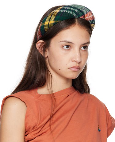 Klobúk Vivienne Westwood Vivienne Westwood Recycled Wool Plaid Headband Rôznofarebný | 8102001F-W00XC-, 1