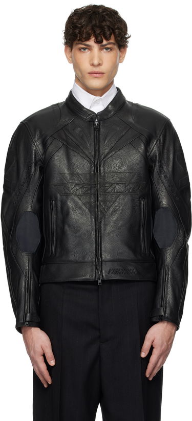 Bunda VETEMENTS Pro Racing Leather Jacket Čierna | UA66JA220B, 0