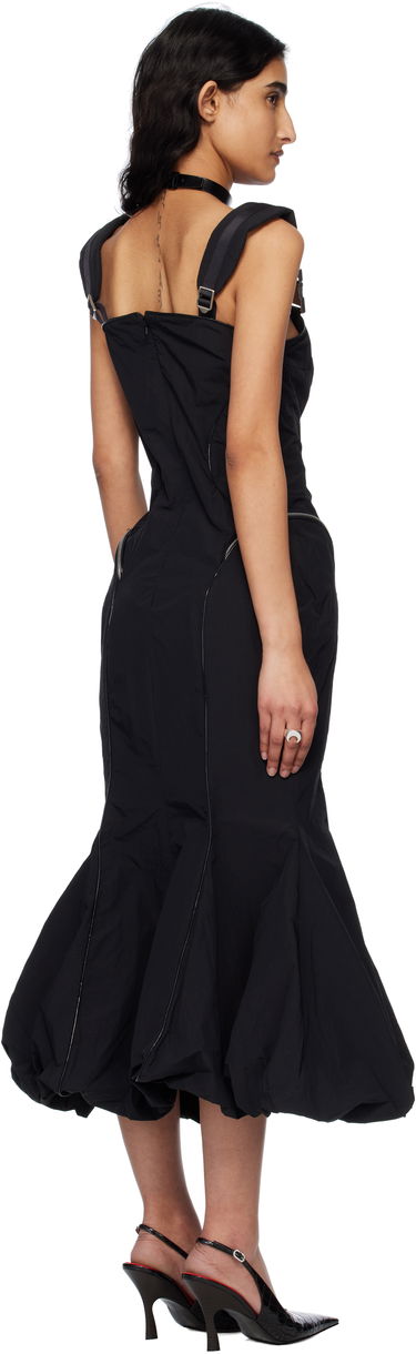 Šaty Marine Serre Marine Serre Recycled Nylon Midi Dress Čierna | WDR325A CWOV0041, 2