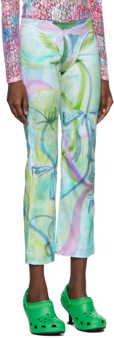 Nohavice Collina Strada Collina Strada Printed Cotton Cropped Trousers Rôznofarebný | XX6397 RECYCLED COTTON, 1
