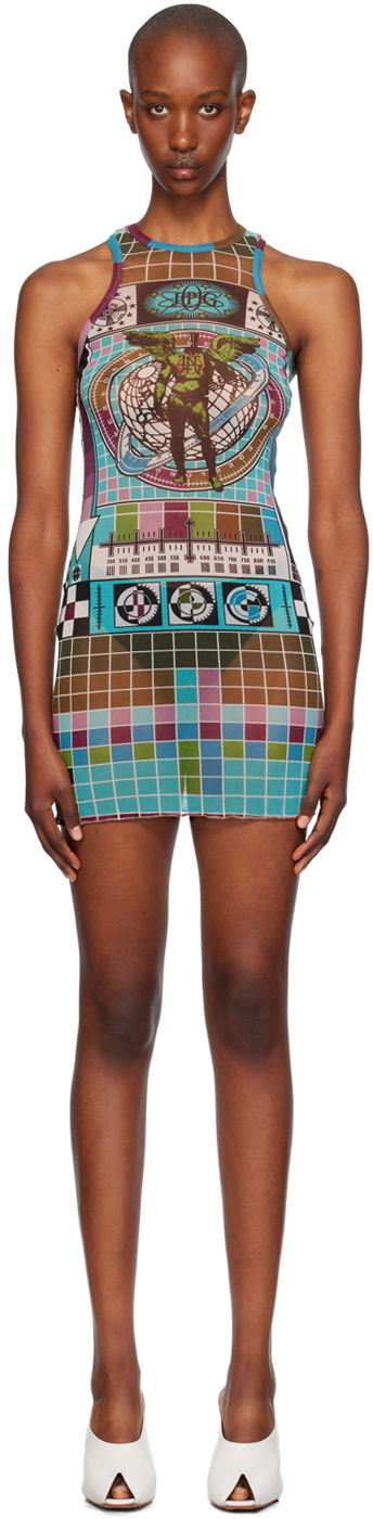 Šaty Jean Paul Gaultier Jean Paul Gaultier Printed Mesh Mini Dress Rôznofarebný | 24/31-F-RO265-T569-5090, 0
