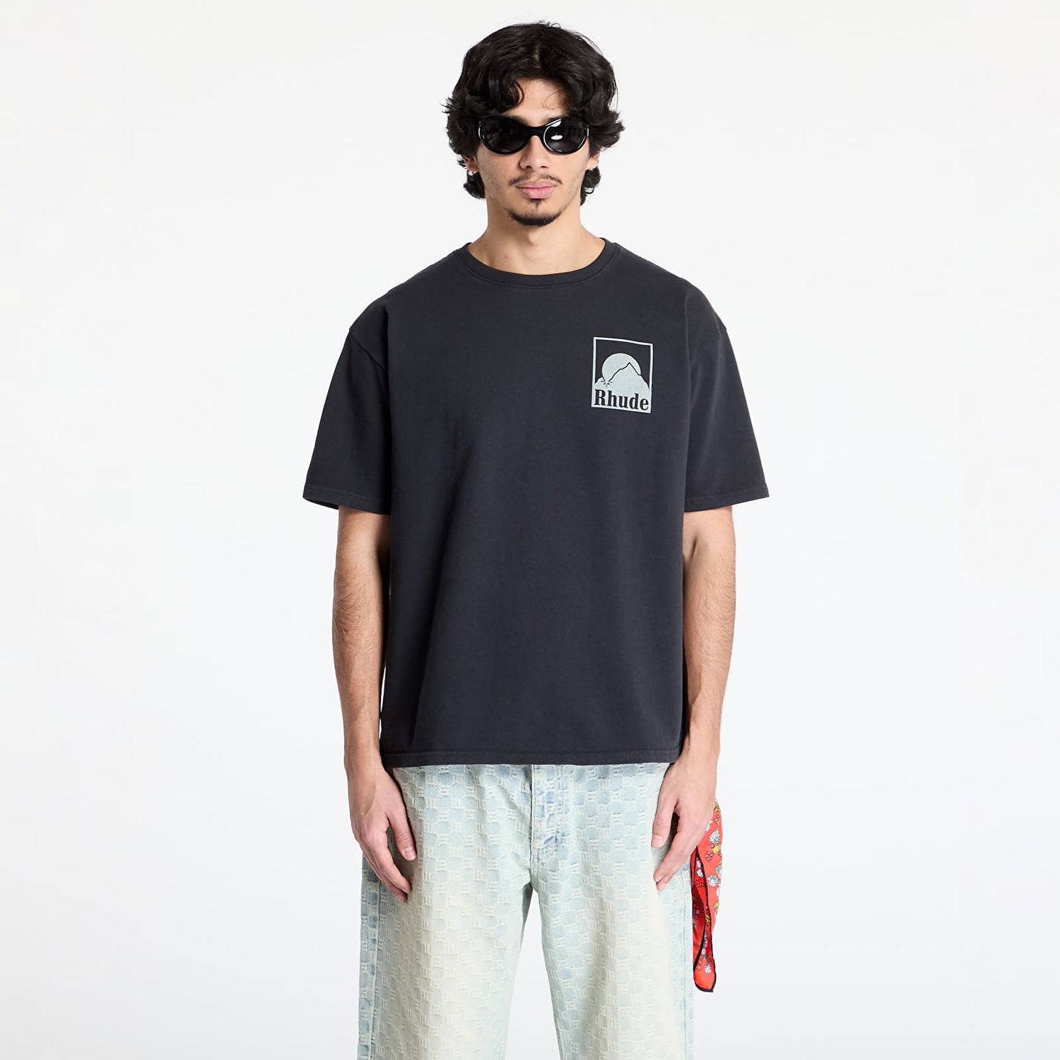 Tričko Rhude Rhude Moonlight Badge T-Shirt Čierna | RHPS25TT030122306, 0