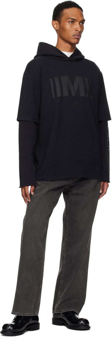 Mikina Maison Margiela MM6 Maison Margiela Printed Layered Hoodie Čierna | SH0GU0032 M20050, 4