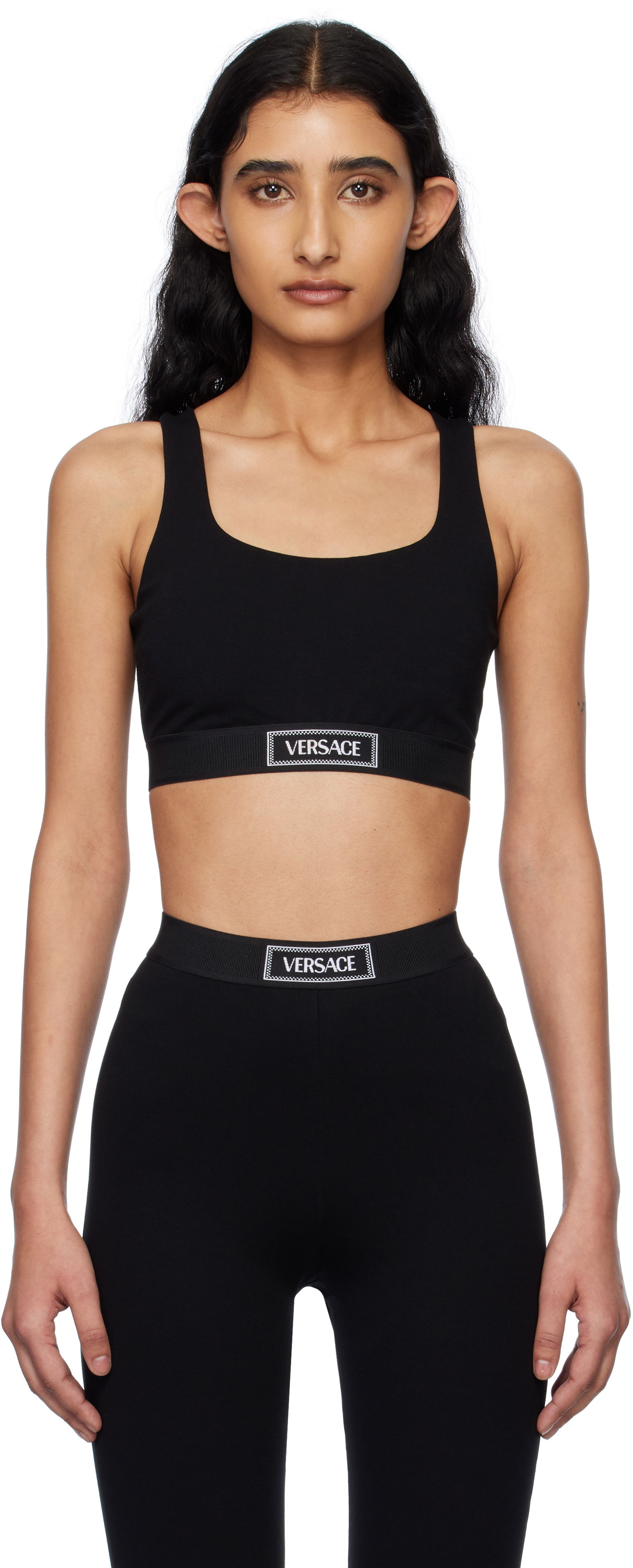 Podprsenka Versace Versace 90s Vintage Logo Sport Bra Čierna | 1015880_1A12037_1B000, 0