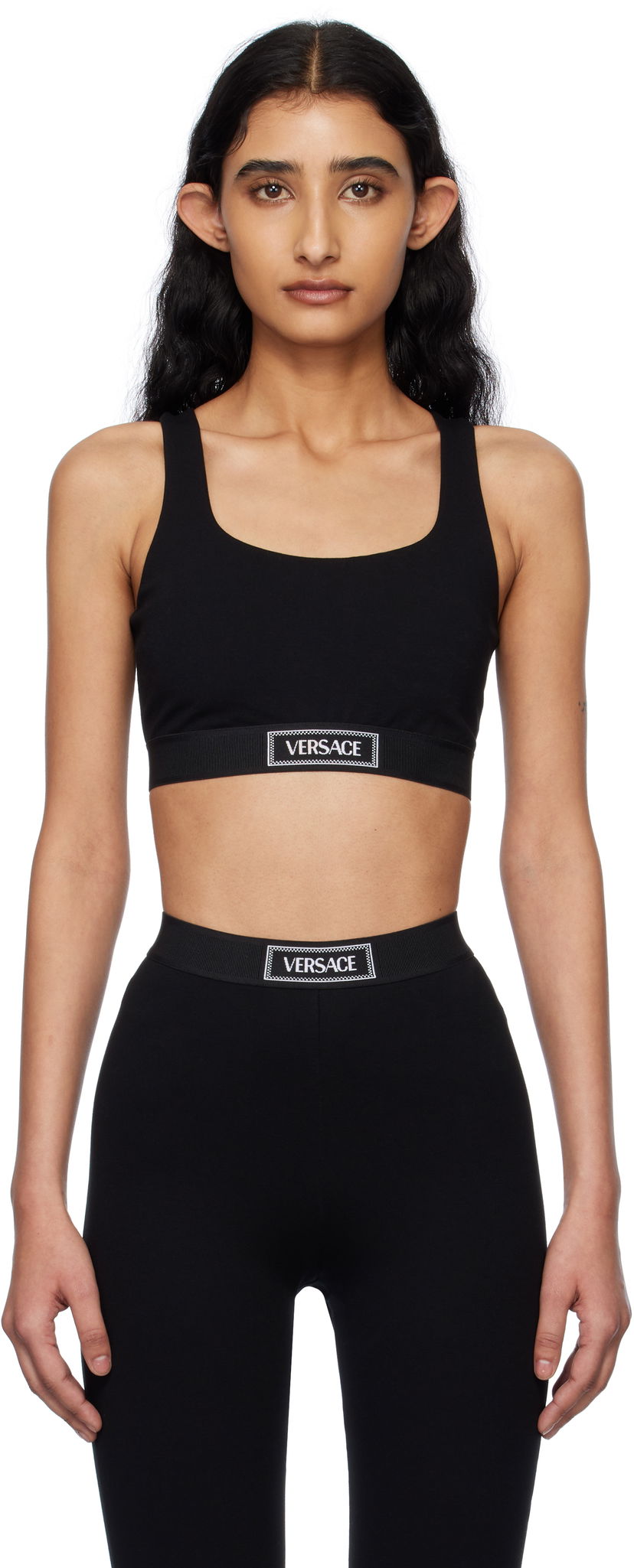 Podprsenka Versace Versace 90s Vintage Logo Sport Bra Čierna | 1015880_1A12037_1B000