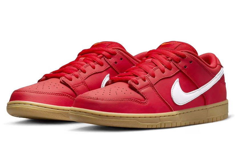 Skateboarding Nike SB Dunk Low University Red Gum Červená | FJ1674-600