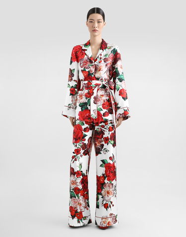 Pyžamo Dolce & Gabbana Dolce & Gabbana Rose Print Satin Pajama Pants Rôznofarebný | FTAMPTIS1ZDHA5PD, 1