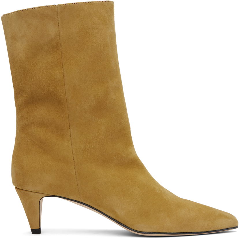 Šaty BY FAR BY FAR Lysander Suede Leather Boots Žltá | MWFBO068KL007BR052PL