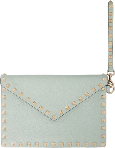 Kabelka Valentino Valentino Garavani Rockstud Grainy Calfskin Wristlet Pouch Zelené | 6W2P0P87VSH, 0