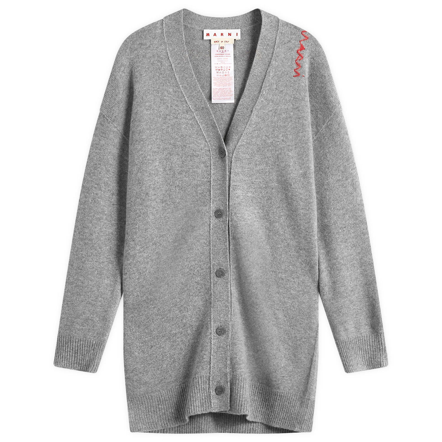 Sveter Marni Long Sleeve Knitted Cardigan Šedá | CDMD0384A0, 0