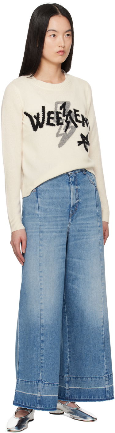 Sveter Max Mara Weekend Max Mara Kansas Graphic Print Sweater Biela | 2515361011600, 3
