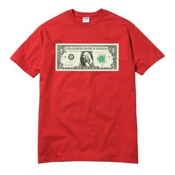 Tričko Supreme Dollar Print T-Shirt Červená | SUP-FW17-545