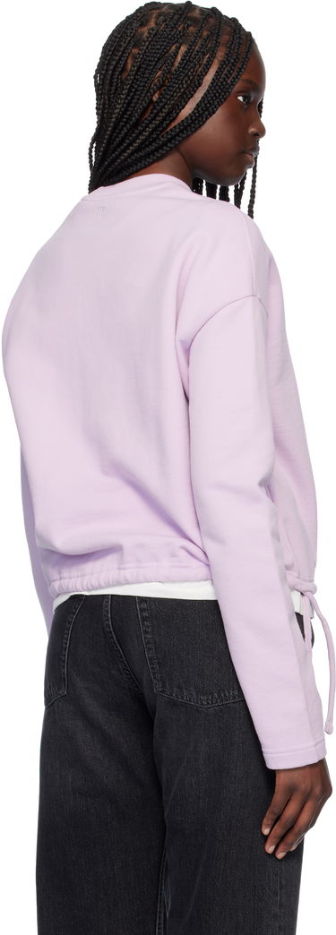 Sveter AMI AMI Paris Cotton De Coeur Drawstring Sweatshirt Fialová | FSW060.730, 2