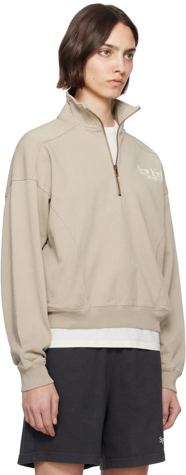 Mikina Sporty & Rich Sporty & Rich NY 94 Quarter Zip Sweatshirt Béžová | ST073622508GY15, 1