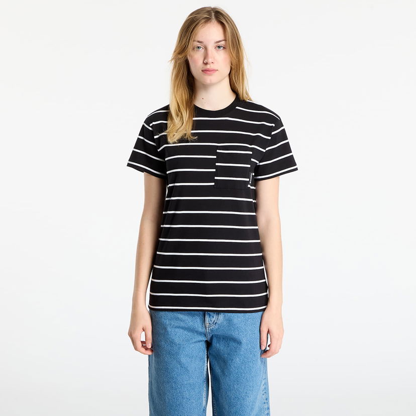 Tričko Horsefeathers T-Shirt Pyper Top Striped Čierna | SW957C