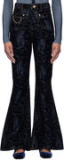 GANNI Goddi Snake Print Flare Jeans