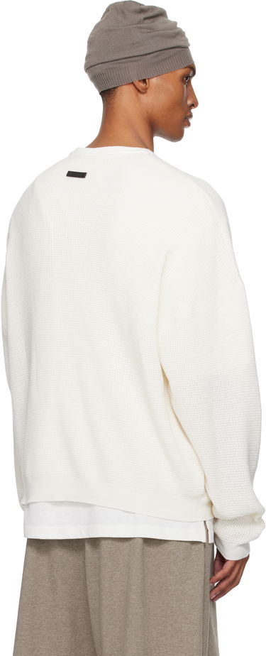 Mikina Fear of God Fear of God ESSENTIALS Waffle Long Sleeve Crewneck Sweatshirt Biela | 192SP256164F, 2