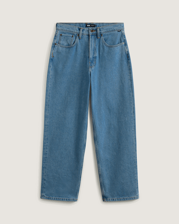 Džínsy Vans Check-5 Baggy Denim Trousers, Size: 38 Modrá | VN000PQHCDX
