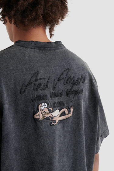 Tričko AXEL ARIGATO Wes Distressed T-Shirt Čierna | A2225001, 6
