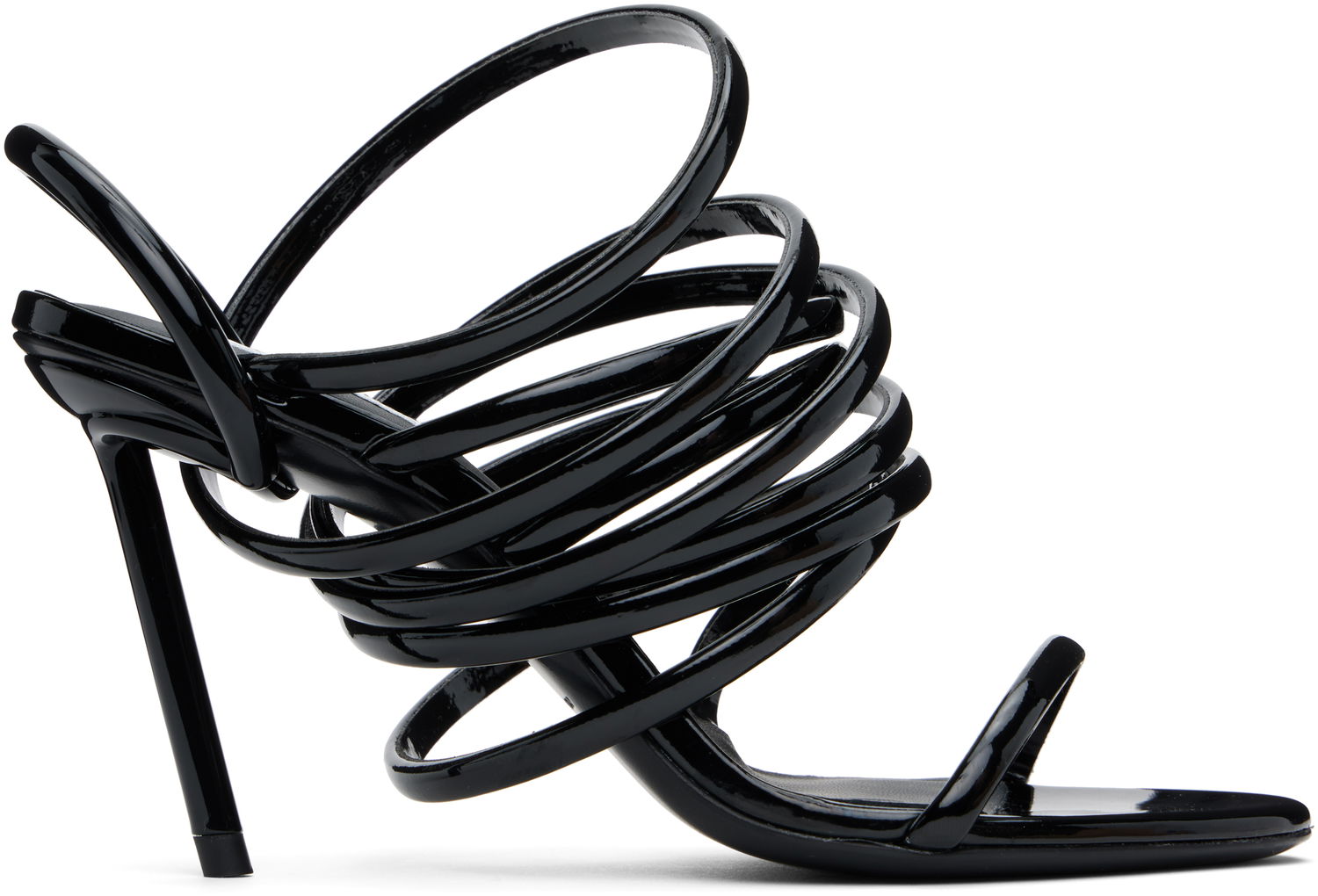 Tenisky a topánky Alaïa ALAÏA Glossy Multistrap Stiletto Heel Sandals Čierna | AA3S118TK049, 0