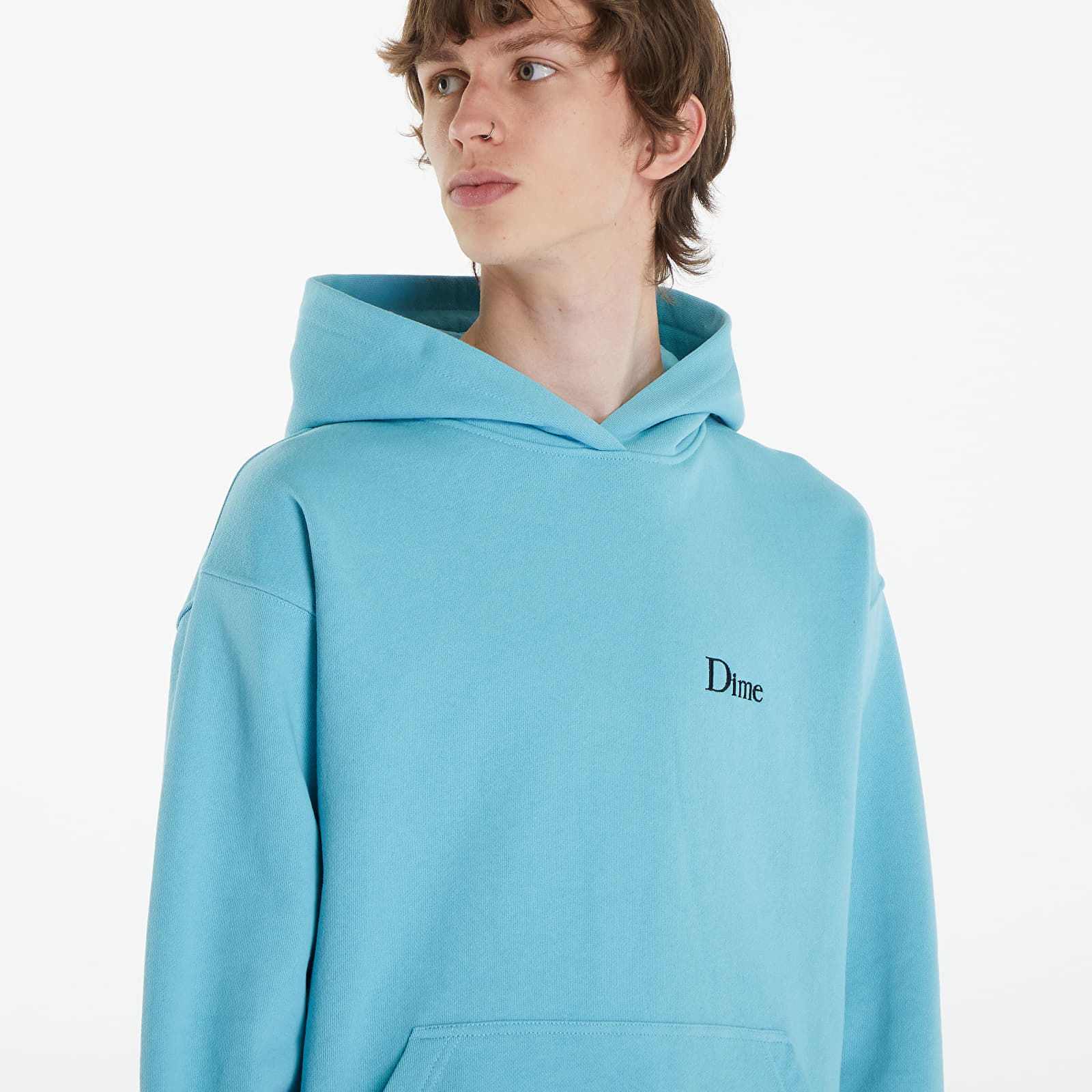 Classic Small Logo Hoodie Ocean Blue