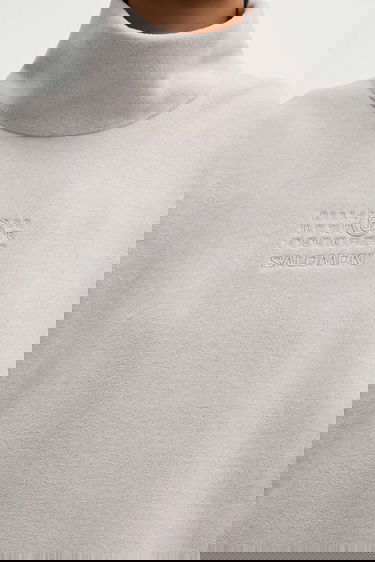 Mikina Maison Margiela MM6 Maison Margiela x Salomon Smooth Fleece Turtleneck Sweatshirt Šedá | S52NH0035.M20140.858, 3