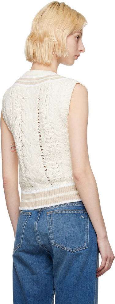 Sveter rag & bone Rag & Bone Brandi Knit Vest Biela | WAS23S021SD21, 2