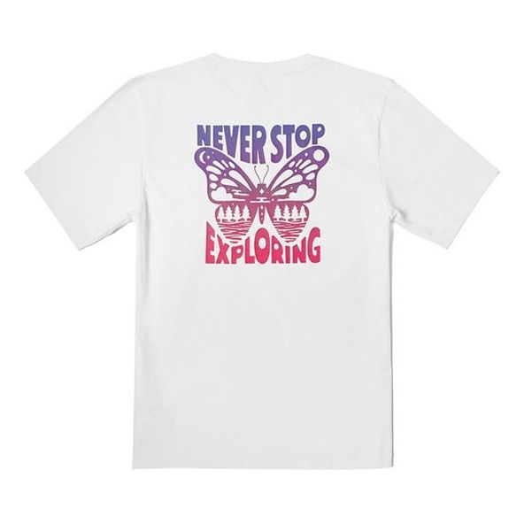 Tričko The North Face Exploring Butterfly Graphic T-Shirt Biela | NF0A7QRN-FN4