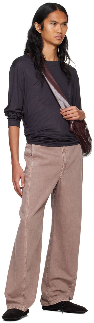 Tričko LEMAIRE Lemaire Men's Long Sleeve T-Shirt Hnedá | TO1296 LJ1026, 3