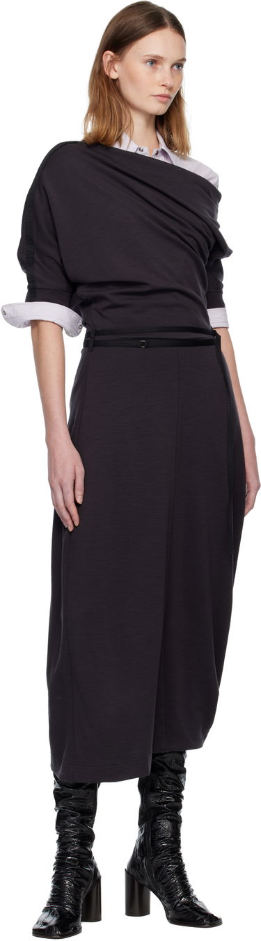 Tenisky a topánky LEMAIRE Glove 80 Crinkled Patent Over-the-Knee Block Heel Boots Čierna | FO0215 LL0156, 4