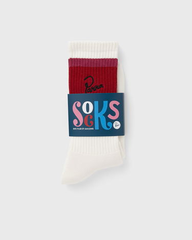 Ponožky By Parra Striped Crew Socks Červená | 54260, 2