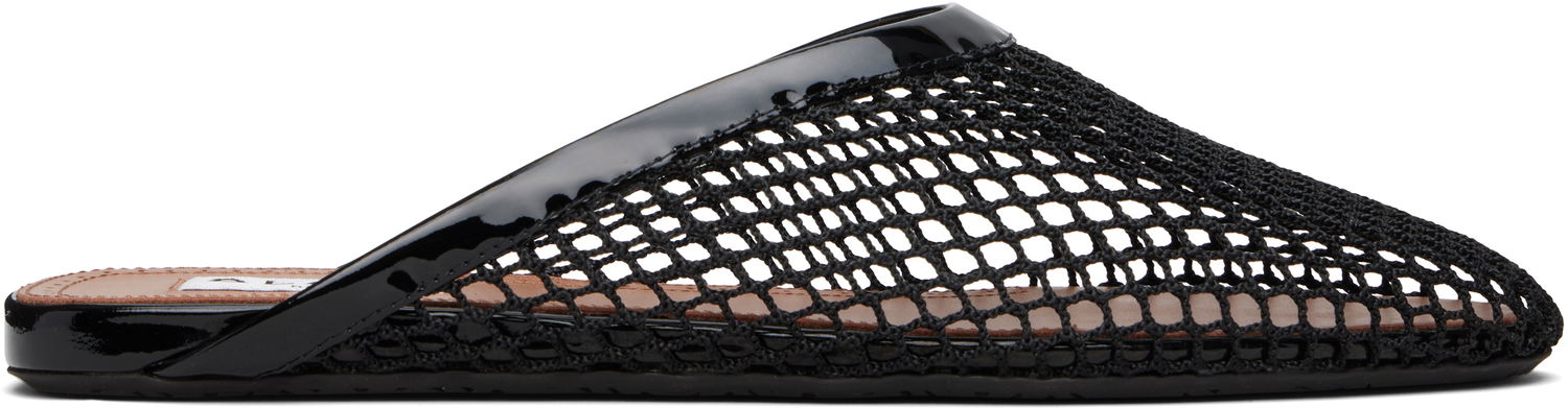 Oblečenie Alaïa ALAÏA Fishnet Flat Mules Čierna | AA3M081TK007, 0